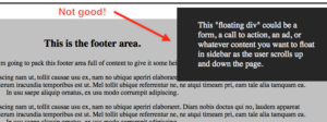 Not good - floating div