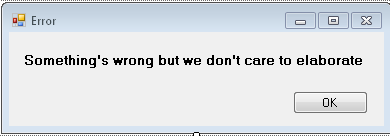 bad error message bad error message