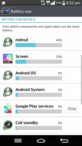 remove mdnsd from android device