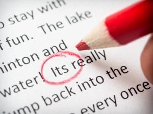 proofreading - its word choice error