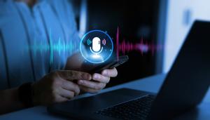 man using AI technology on cell phone